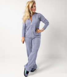 Loose melange knit pants AMELIA