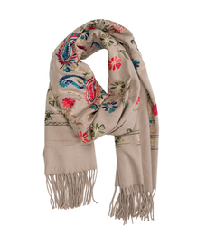 Women's scarf with floral ornament stylish