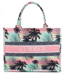 Large shopper bag with SUMMER lettering