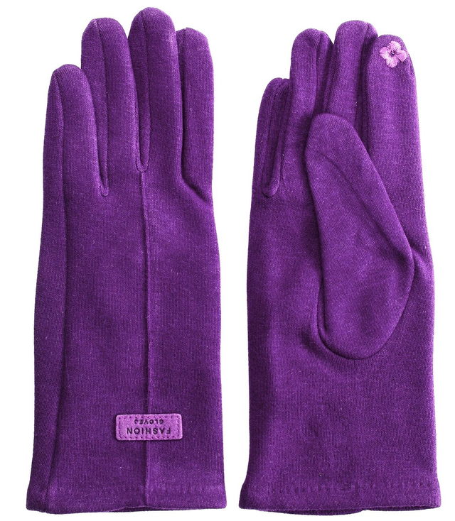 Women's knitted gloves insulated with fur classic