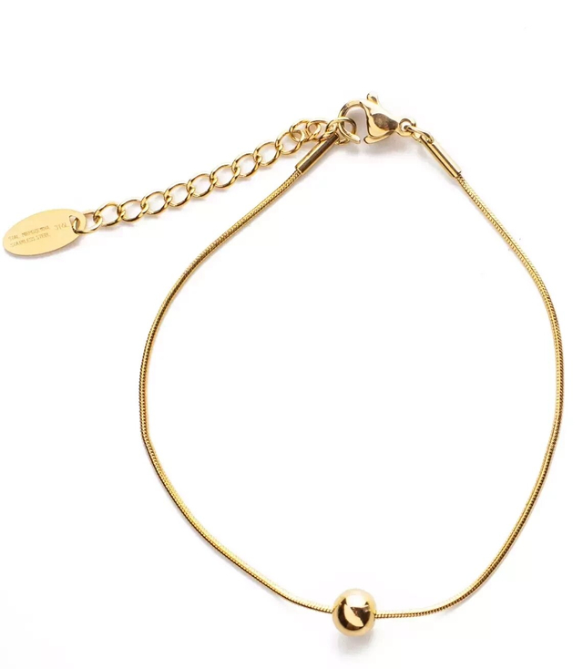 Gold link bracelet with a ball Gift