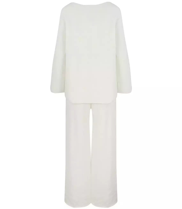 Sweater set tracksuit knit sweatshirt pants