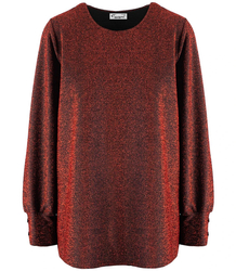 Elegant blouse with glitter, Glitter Plus Size MIRIAM