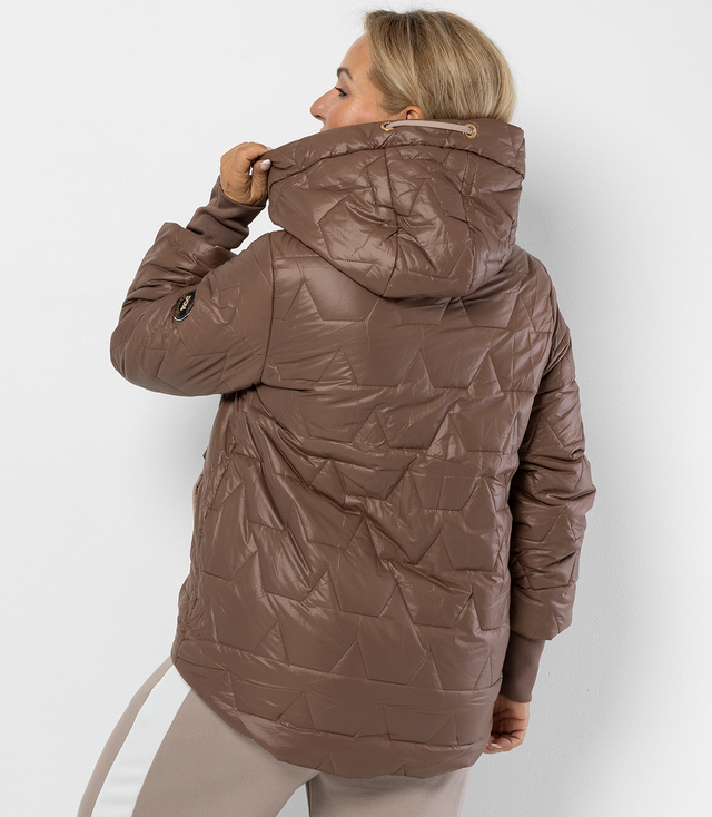 Quilted autumn winter jacket with hood MILANO