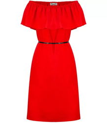 Spanish midi dress with frill BASIC