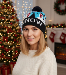 Winter Christmas hat with pom-pom - perfect for preze
