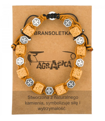 Men's bracelet with natural stones