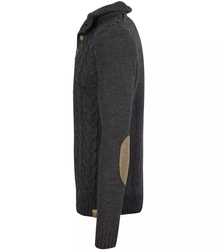 Men&#39;s Chunky Wool Turtleneck Braids Sweater