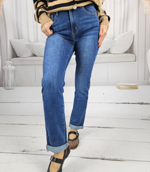 Women's denim jeans Tube jeans classic blue JOVIE