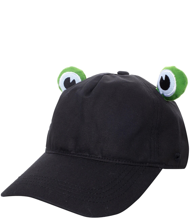 Baseball cap with glasses and frog eyes
