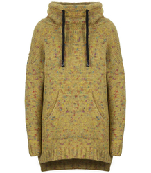 Długi ciepły  sweter bluza Przedłużany TYŁ 