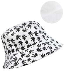 Dwustronny kapelusz BUCKET HAT print listki