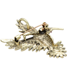 Brooch with rhinestones beautiful decorative bird