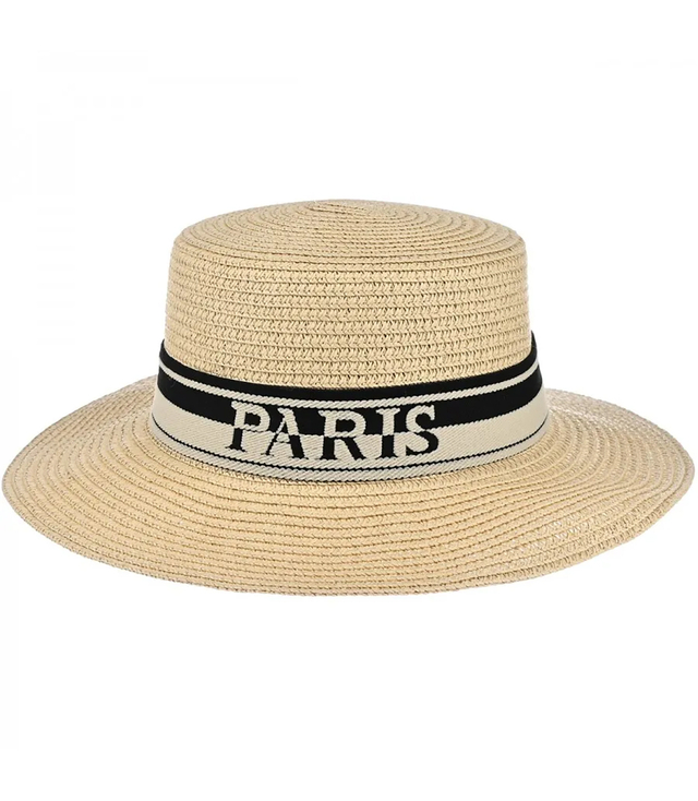 Boater hat with "PARIS" inscription - style and protection for summer
