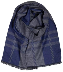 Men's scarf with tassels in patterns