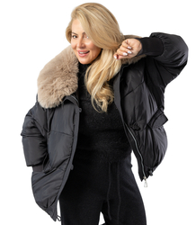 IRMA winter bomber jacket with detachable sheepskin jacket