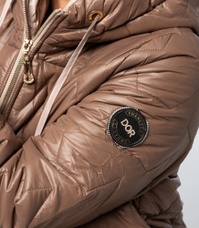 Quilted autumn winter jacket with hood MILANO