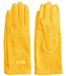 Women's knitted gloves insulated with fur classic