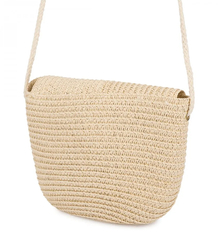 Children's handbag boho straw with flower summer shoulder bag girls' handbag