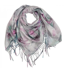 Delicate elegant women's shawl shawl with tassels