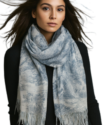 Women's scarf with floral pattern luxury 180x70