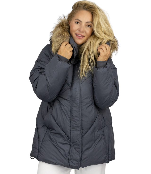 Warm winter jacket trapeze cut COCO