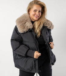 IRMA winter bomber jacket with detachable sheepskin jacket