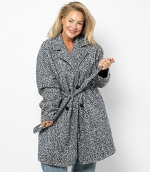 Women's TEDDY boucle fabric bear coat