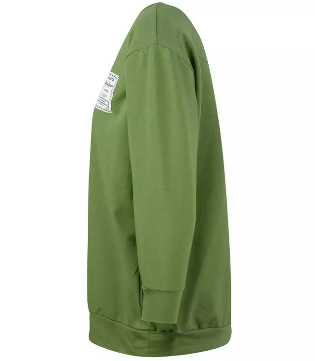 Cienka bluza pudełkowa bawełniana serek