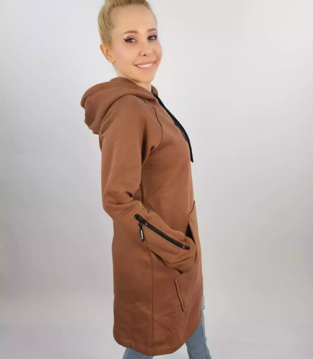 Long sweatshirt sweatshirt dress hood zippers