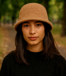 Women's hat made of soft teddy fabric