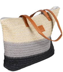 Mega large summer beach bag, braided, 3 colors