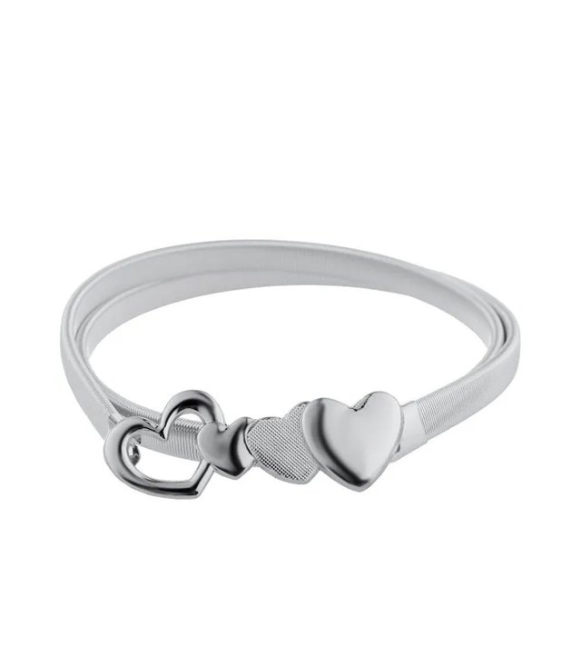 Women's decorative belt for dress with hearts