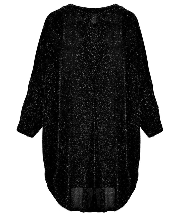 Połyskująca tunika sukienka mini oversize 