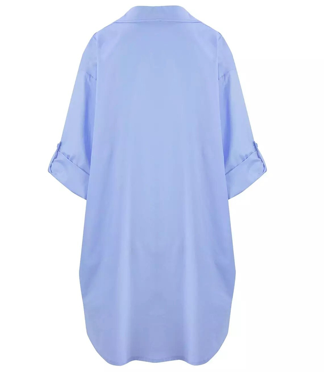 Long shirt Basic cotton shirt dress