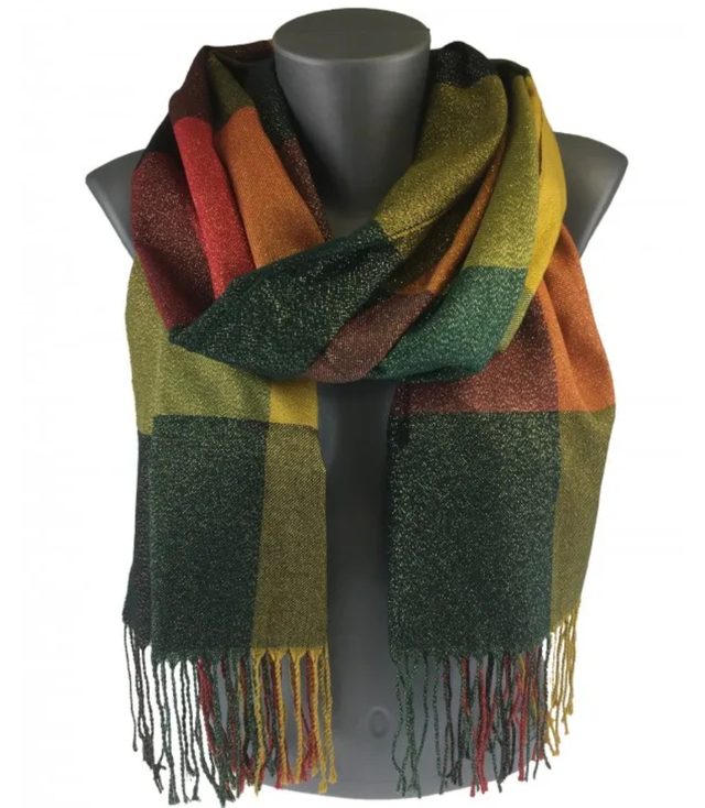 Woven shawl scarf elegant plaid shawl FLASH