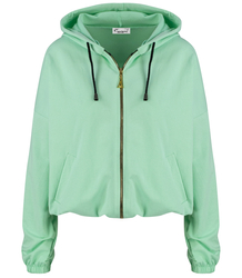 Women's thin, one-color basic sweatshirt with hood JULIA