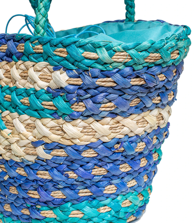 Mega large summer bag braided basket with lining