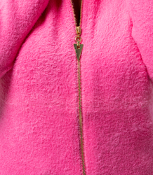 Warm cardigan sweater made of fluffy knit fabric GRAZYNA