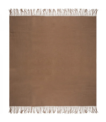 One-color shawl shlik scarf with fringe GRACE