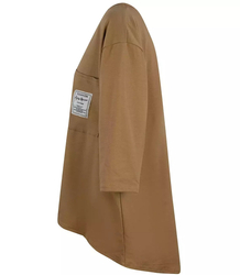 Oversize sweatshirt blouse longer back pocket