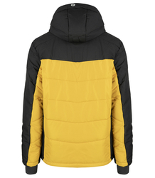 Men's quilted jacket with hood winter two-tone jacket