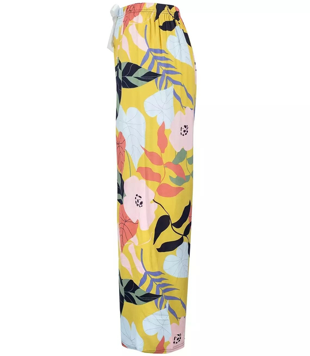 Summer long wide pattern pants LUIZA