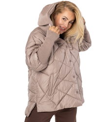 Winter jacket with decorative welts oversize DIAMOND