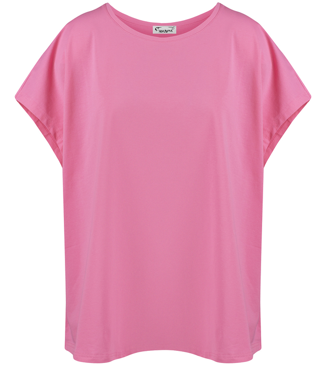 Blouse t-shirt with round neckline oversize Emma