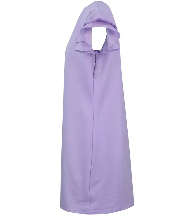 Cotton simple dress with frills
