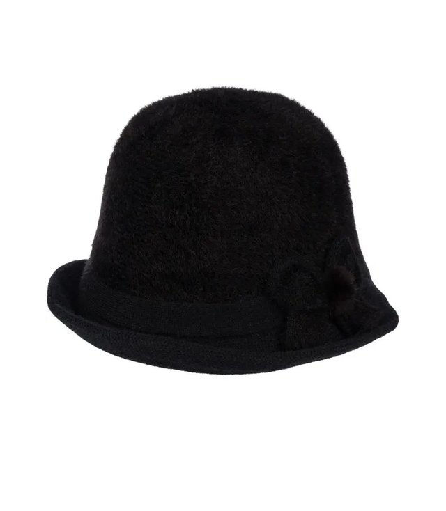 Kapelusz damski cloche z kokardą