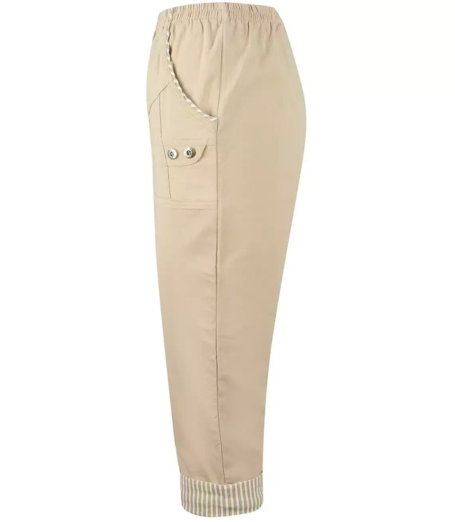 3/4 stripe thin elasticated trousers