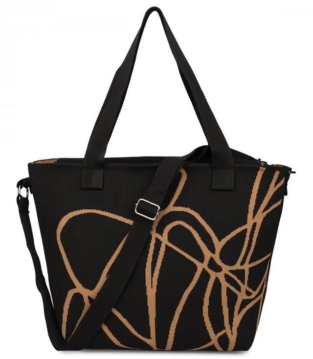 Large shopper bag with abstract pattern