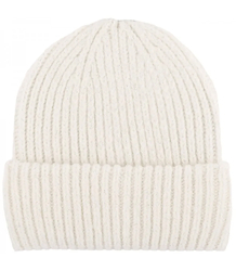 Warm women's beanie with shiny thread BEANIE winter autumn single color